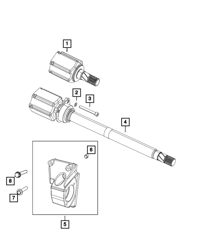 68325740AA - Front Wheel Drive; Diff and Drive Line: Drive Shaft Center Bearing Bracket for Mopar Image