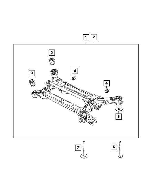 4895390AD - Rear Suspension: Crossmember Isolator, Right for Mopar Image