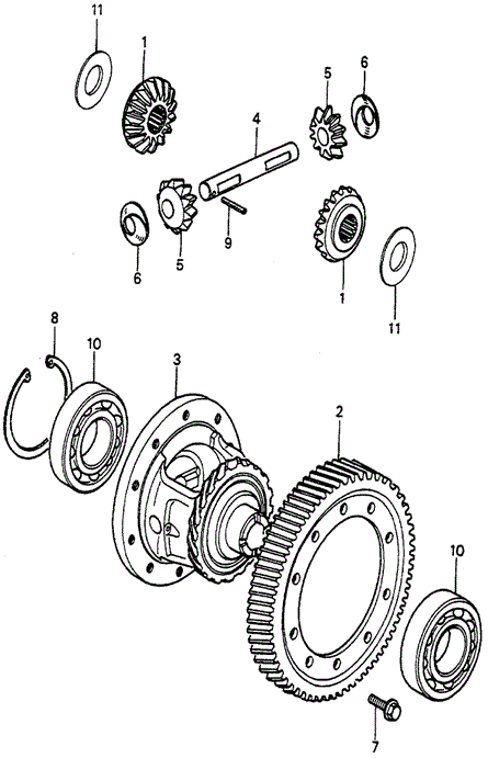 MT Differential Gear for 1984 Honda Accord #0