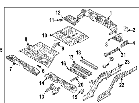 Rear Floor & Rails for 2025 Genesis GV80 Coupe #0