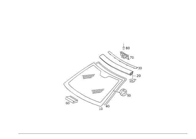 2036701800 - Windows: Windshield for Mercedes-Benz Image image