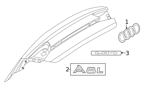 Exterior Trim - Trunk for 2024 Audi A8 Quattro #0