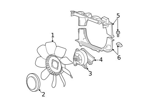 Cooling Fan, Clutch & Motor for 2006 GMC Savana 2500 #0