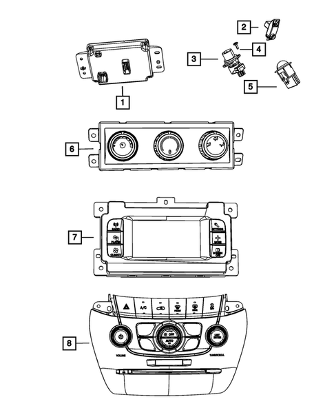 Air Conditioner and Heater Controls for 2011 Dodge Journey #0