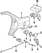 F8RZ5446318AB - Body: Handle Bracket for Ford Image
