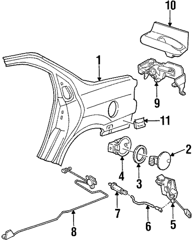 F5RZ5446318AB - Body: Release Handle for Ford Image