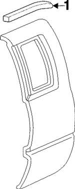 8150445390 - Body: Roof Molding for Isuzu Image