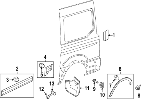 Exterior Trim - Side Panel for 2024 Ford E-Transit #3
