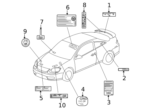 Labels for 2009 Pontiac G5 #0