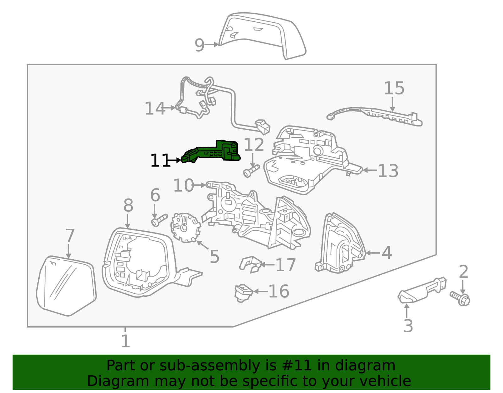 GM OEM Right Front Door Outside Mirror With Signal Lamp For 2014-2016 Spark & Spark EV – 95260943