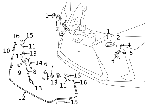 Washer Components for 2019 Lexus UX250h #0