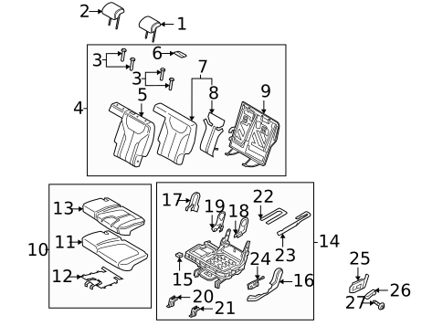 Rear Seat for 2023 Hyundai Santa Fe #0