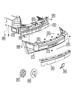 68021293AD - Frame, Bumper and Fascia: Rear Fascia for Mopar Image