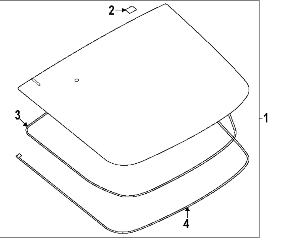 Lift Gate Glass - Nissan (K0300-6GP0A)