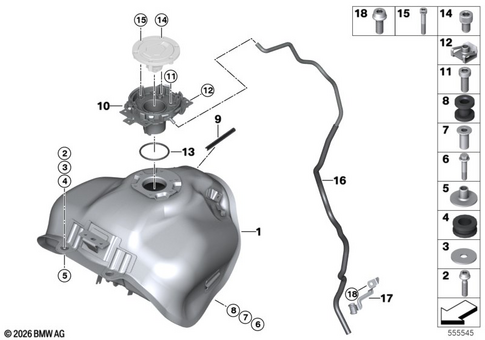 Fuel Container with Filler Pipe for 2026 BMW-Motorrad F 450 GS #0