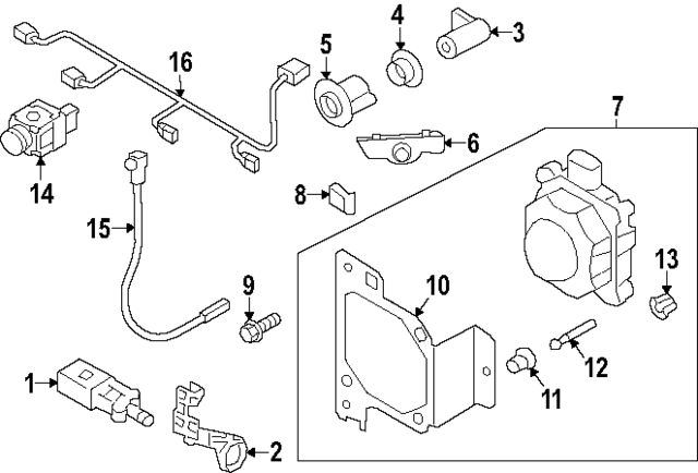 8W0919267L - Body: Park Sensor Mount Bracket for Audi Image