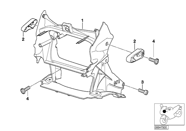 46632328866 - : Front Panel Carrier for BMW-Motorrad Image