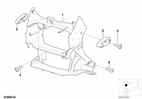 Motorcycle Trim Section, Windshield for 2000 BMW-Motorrad R 1150 GS #2