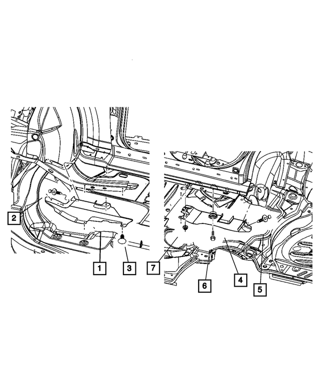 4780809AG - Body Sheet Metal Except Doors: Torque Box Shield, Left for Mopar Image