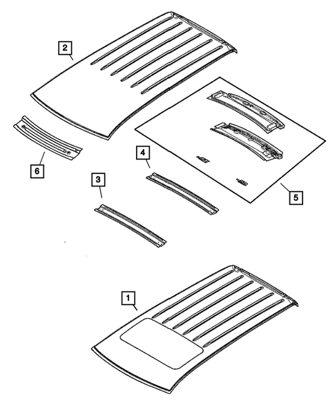 Roof Panels for 2007 Chrysler Pacifica #1