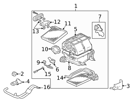 Condenser, Compressor & Lines for 2010 Mitsubishi Endeavor #1