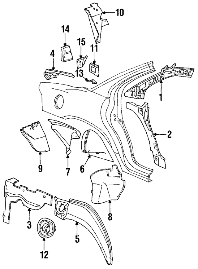 4696485 - Body: Inner Quarter Panel for Mopar Image