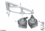 61336907044 - Vehicle Electrical System: Horn, High Pitch for BMW Image