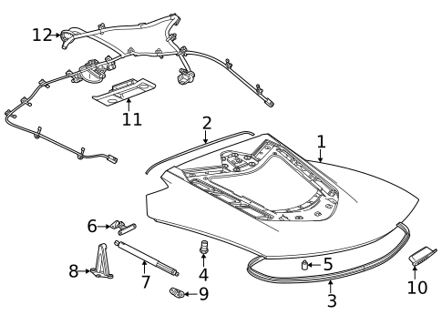 Lid & Components for 2022 Chevrolet Corvette #0