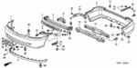 93913154G0 - Interior/Bumper: SCREW, TAPPING (5X16) (PO) for Honda Image