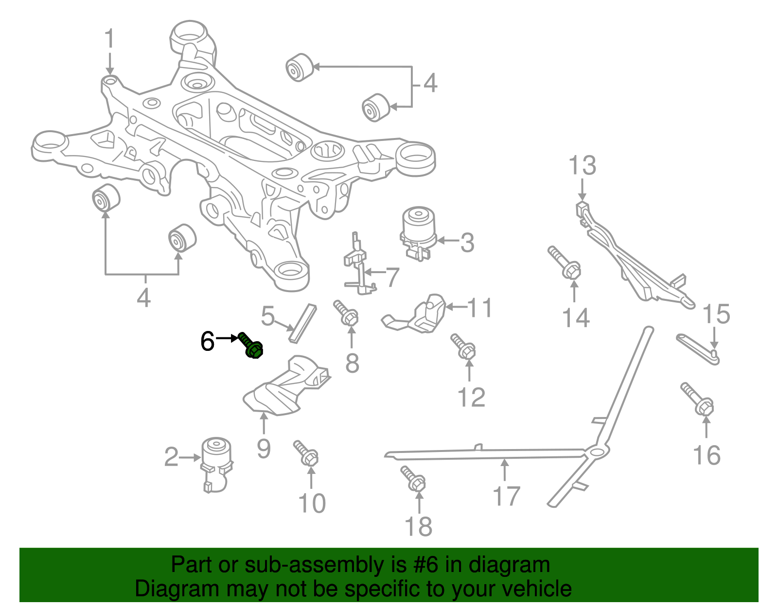 Support Bracket Bolt - Porsche (N-106-284-01)