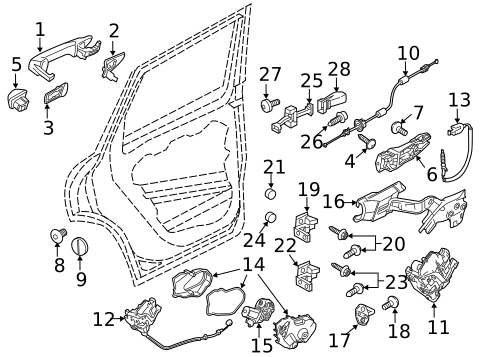 Lock & Hardware for 1999 Porsche 911 #6
