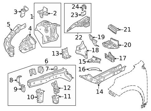 Structural Components & Rails for 2024 Chevrolet Equinox #0