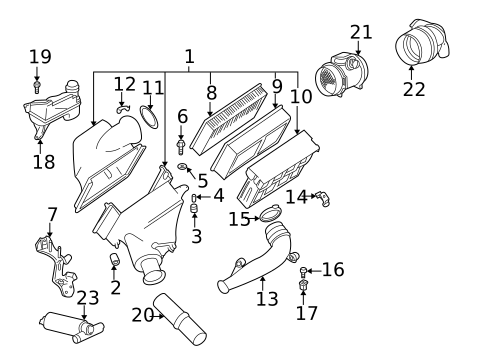 Air Intake for 2000 BMW 528i #0