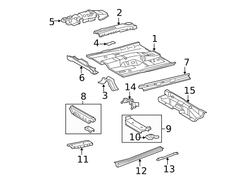 Floor & Rails for 2007 Toyota Camry #1