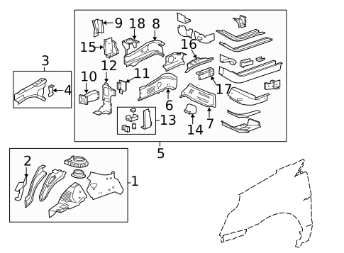 Structural Components & Rails for 2014 Cadillac SRX #0