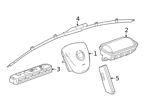 Air Bag Components for 2014 Cadillac ELR #0