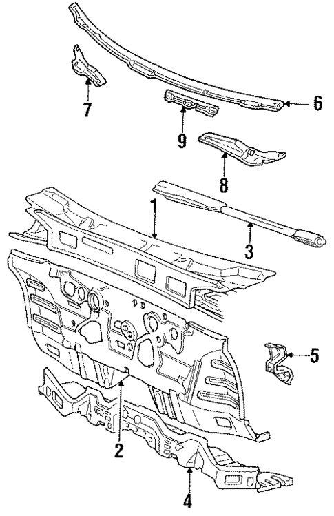 Cowl for 1990 Dodge Colt #0