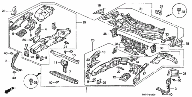 Front Bulkhead for 2004 Acura NSX #0