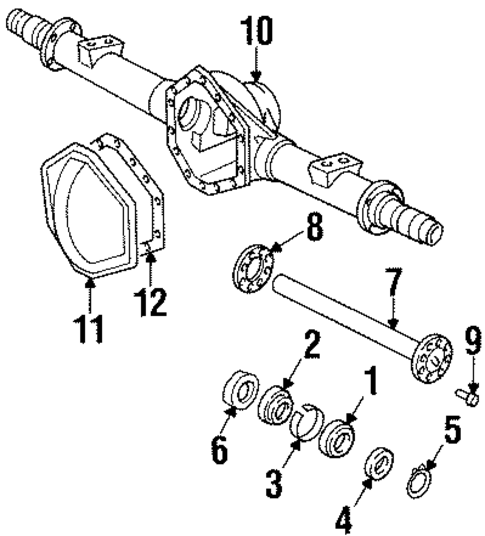 Axle Housing for 1992 GMC C2500 Pickup #0
