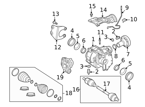 Carrier & Front Axles for 2009 Land Rover LR2 #0