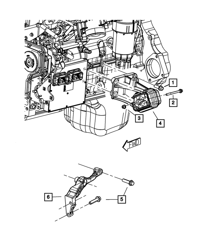 6508414AA - 6.7L Turbo Diesel; Engine: Hex Flange Head Bolt, Mounting for Mopar Image
