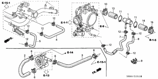 Water Hose (Type-S) for 2005 Acura RSX #0