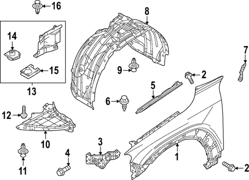 Fender & Components for 2022 Mazda MX-30 EV #0