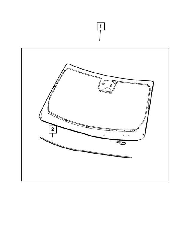 68378351AJ - Glass: Windshield for Mopar Image