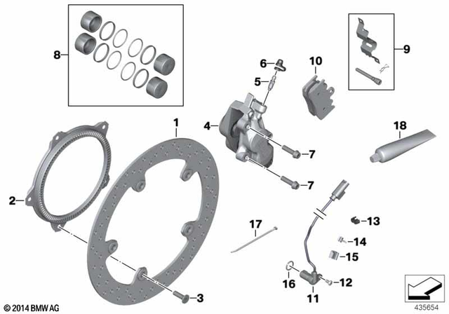 34117713156 - : Brake Rotor, Offset, Front - D=320-4.5mm for BMW-Motorrad Image