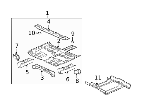 Floor & Rails for 2002 Saturn Vue #0