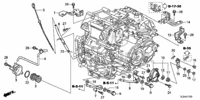 AT Oil Level Gauge - ATF Pipe (V6) for 2014 Acura TSX #0