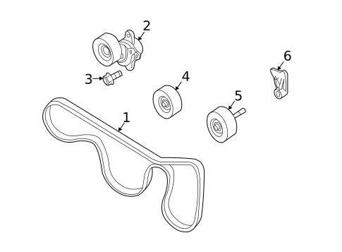 Belts & Pulleys for 2009 Nissan Altima #0