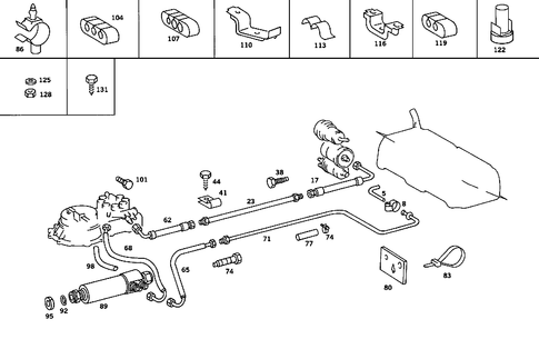 Fuel Lines for 1985 Mercedes-Benz 380SL #1