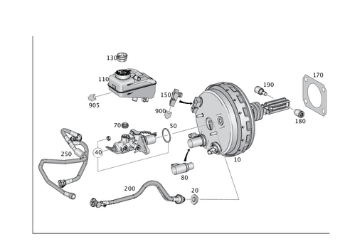 Brake Booster for 2017 Mercedes-Benz GLE550e #0